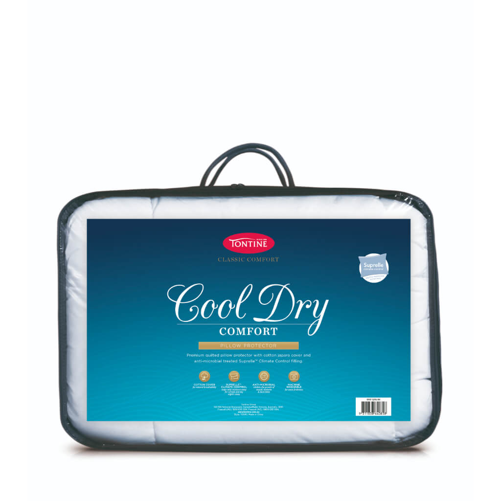 Tontine Classic Comfort Cool Dry Pillow Protector - Japara Cotton Cover
