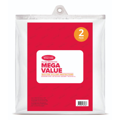 Tontine Mega Value Quilted Pillow Protectors 2 Pack