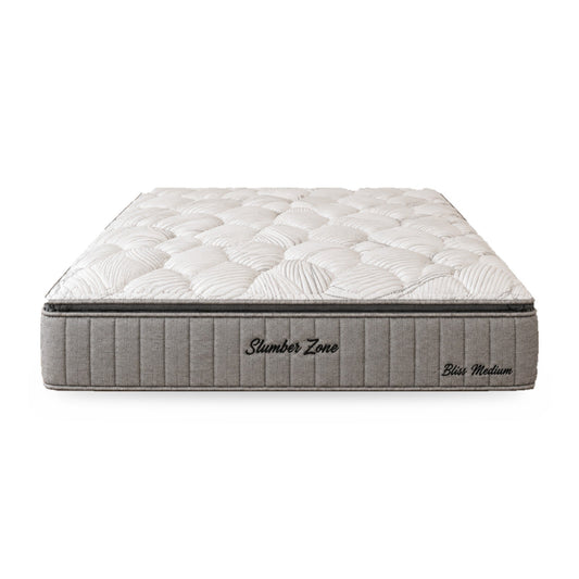 Sleepeezee Bliss Medium pillow top pocket spring mattress, front view