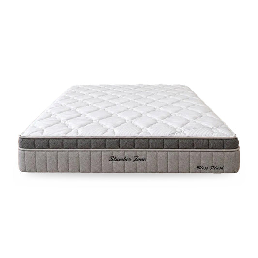 Sleepeezee Bliss Plush euro top pocket spring mattress, front view